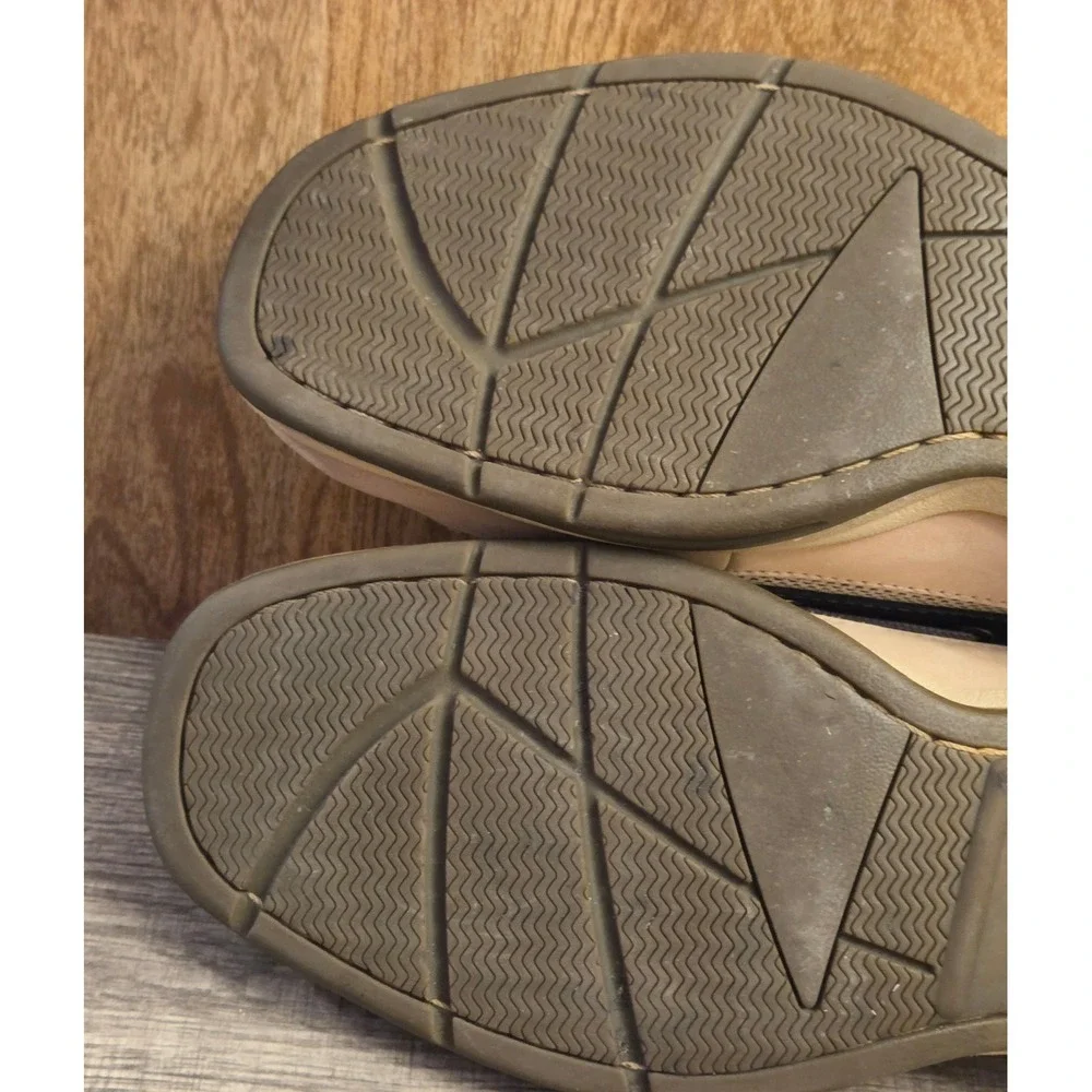 Sperry Top Sider Lanyard Leather Boat Shoes Mens Size 11 Tan Navy